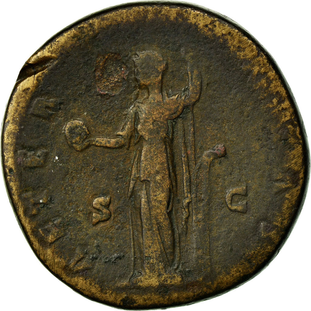 Coin, Faustina I, Sestertius, After 141 AD, Rome, VF(20-25), Bronze, RIC:1107