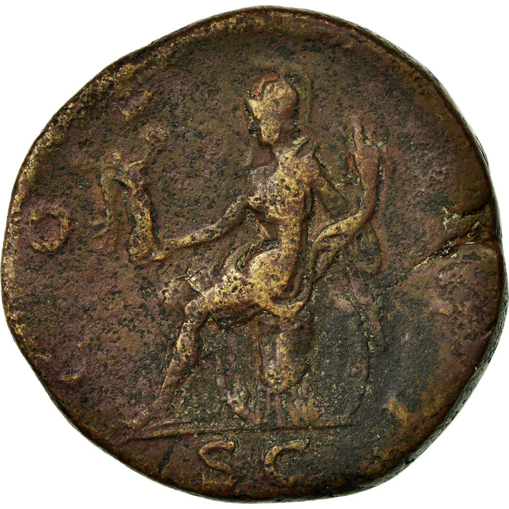 Coin, Hadrian, Sestertius, 125-128, Rome, VF(20-25), Bronze, RIC:636