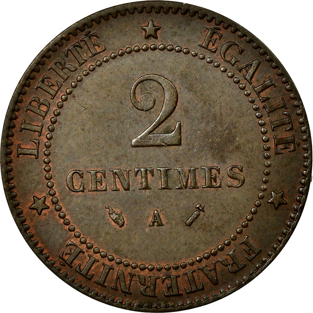 Monnaie, France, Cérès, 2 Centimes, 1892, Paris, SUP+, Bronze, Gadoury:105