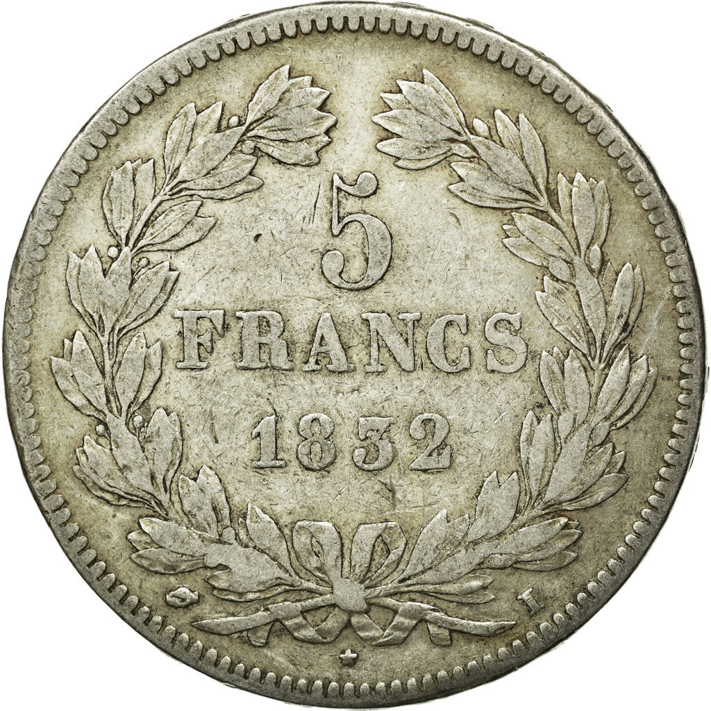 Coin, France, Louis-Philippe, 5 Francs, 1832, Limoges, VF(30-35), Silver