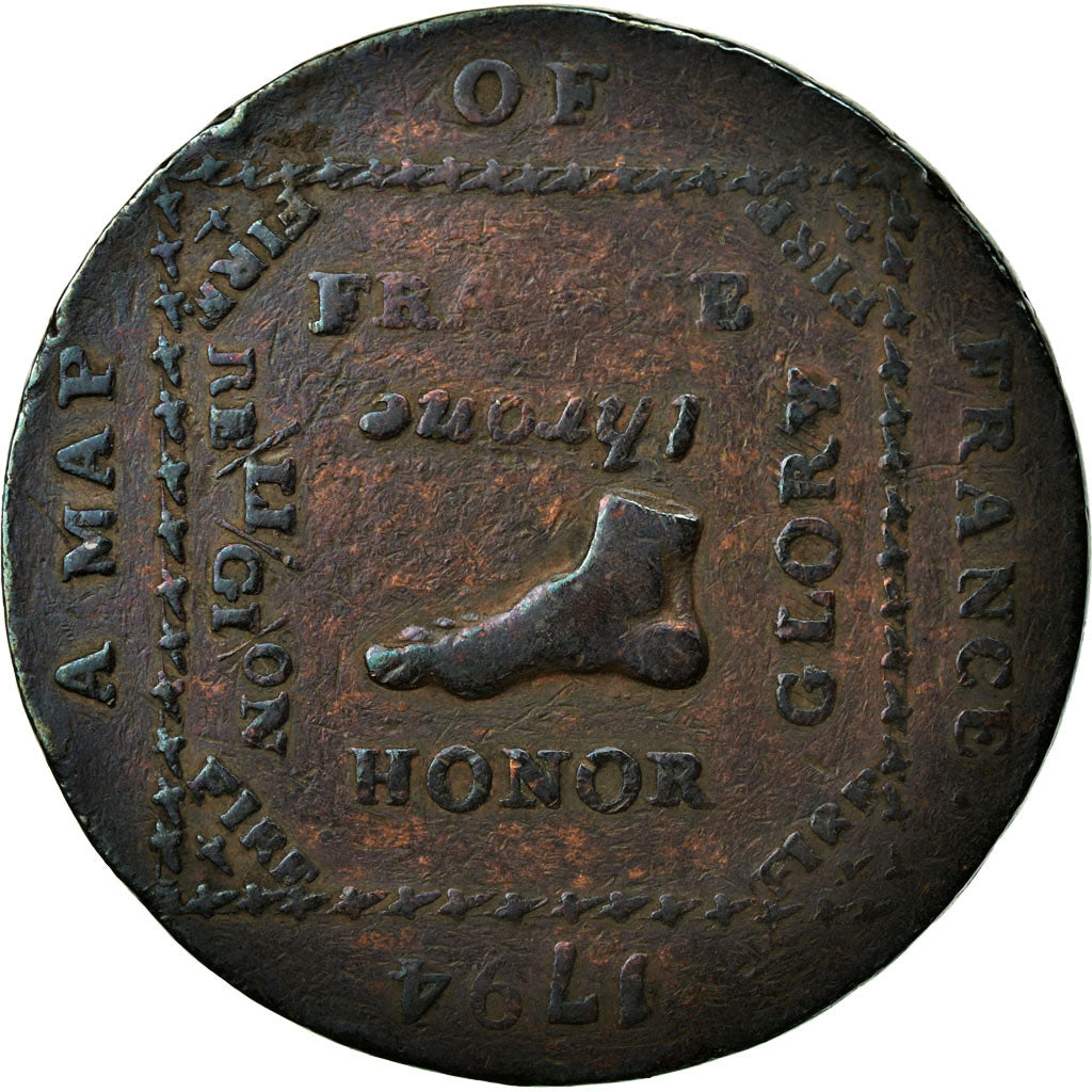 Monnaie, Grande-Bretagne, Hampshire, Halfpenny Token, 1794, Emsworth, TB+