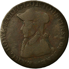 Coin, Ireland, Halfpenny Token, 1795, Dublin, VF(20-25), Copper, Withers:10