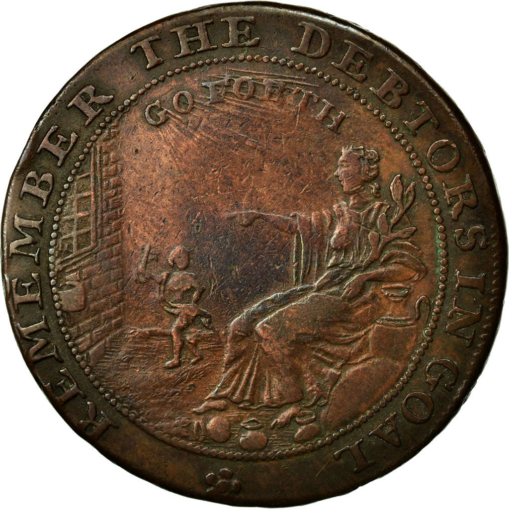 Münze, Großbritannien, Somerset, Halfpenny Token, Bath, SS, Kupfer