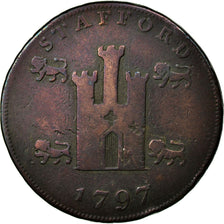 Monnaie, Grande-Bretagne, Staffordshire, Halfpenny Token, 1797, Stafford, TB