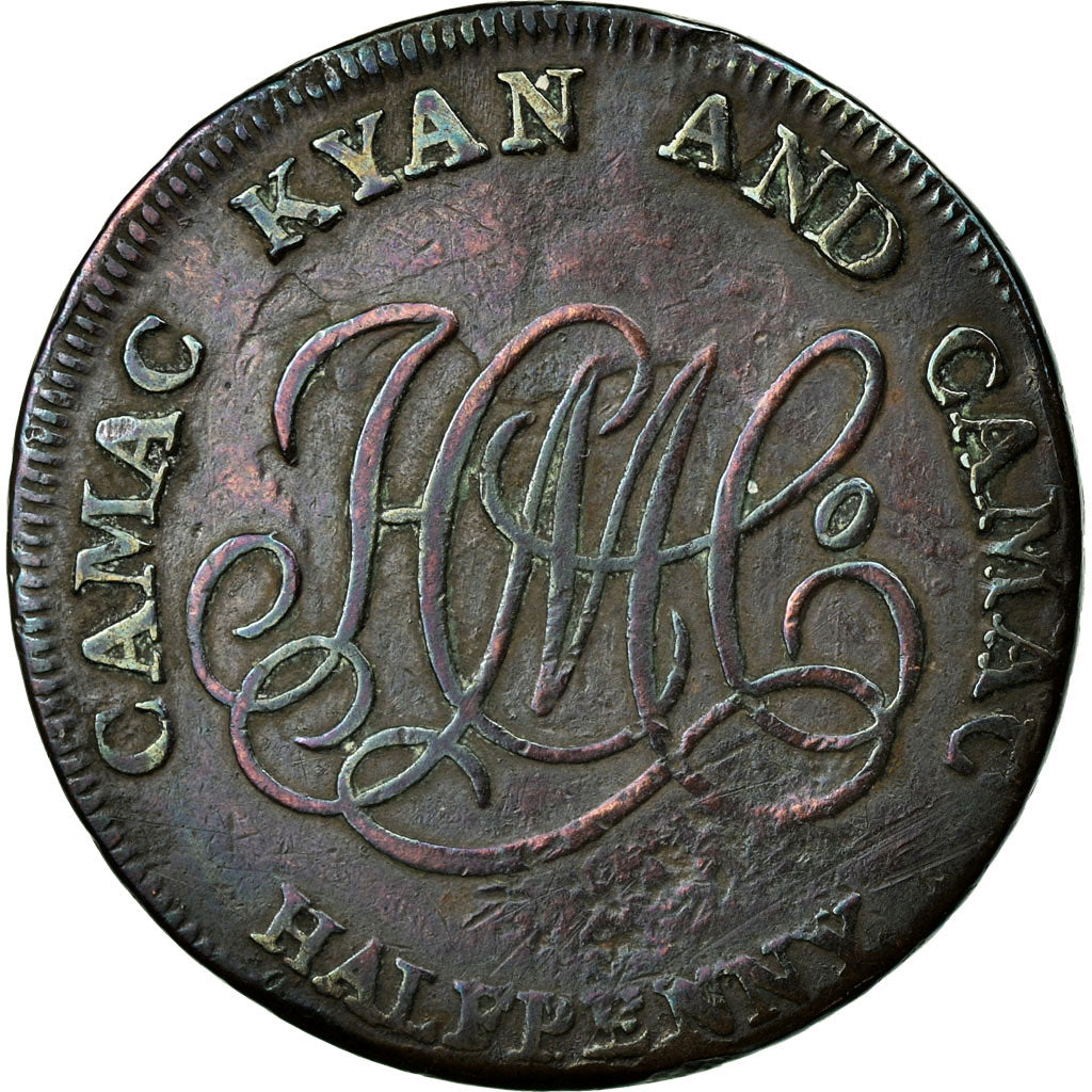 Monnaie, Ireland, Camac Kyan & Camac, Halfpenny Token, 1792, Dublin, TB+