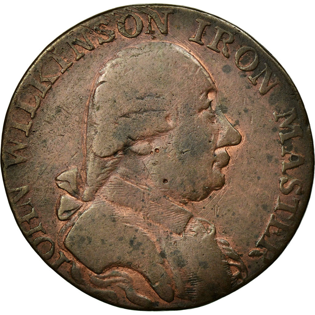 Moneta, Wielka Brytania, Warwickshire, John Wilkinson, Halfpenny Token, 1790
