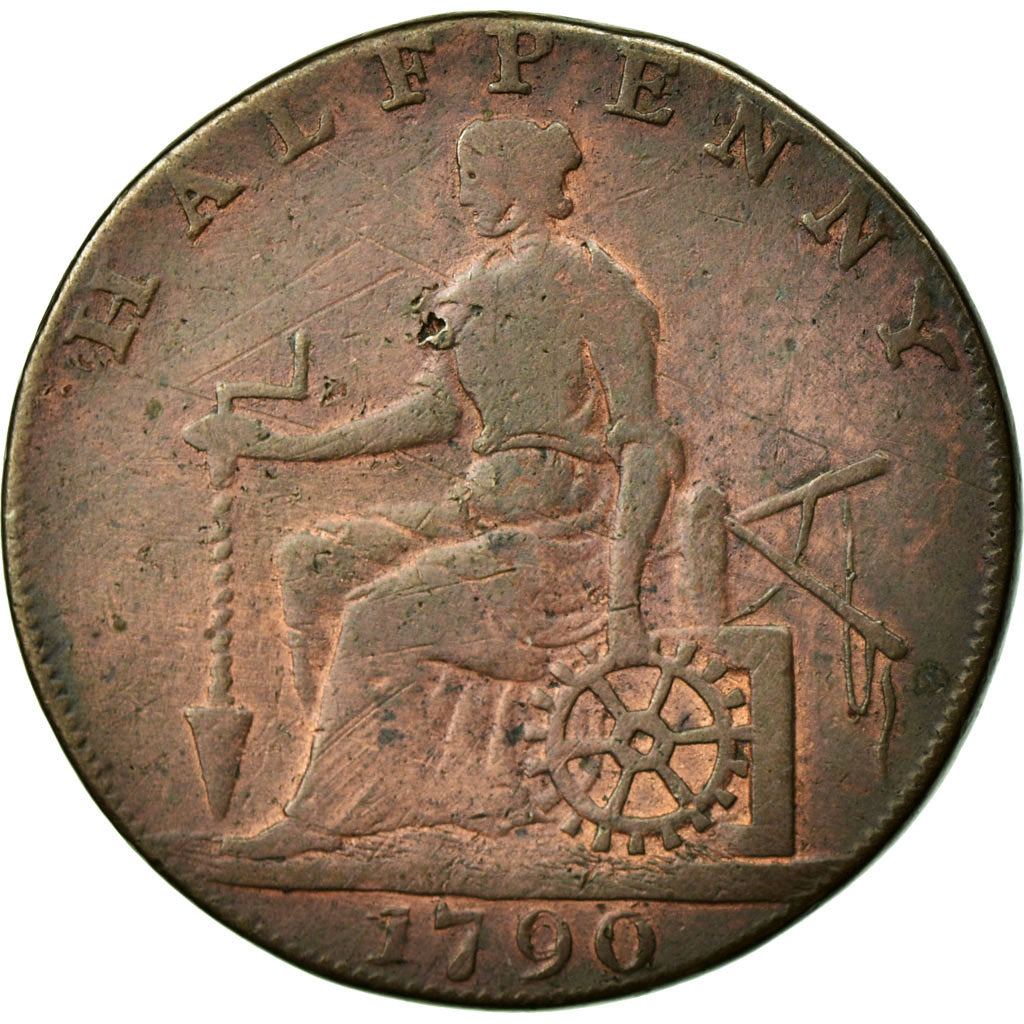 Moneta, Wielka Brytania, Warwickshire, John Wilkinson, Halfpenny Token, 1790