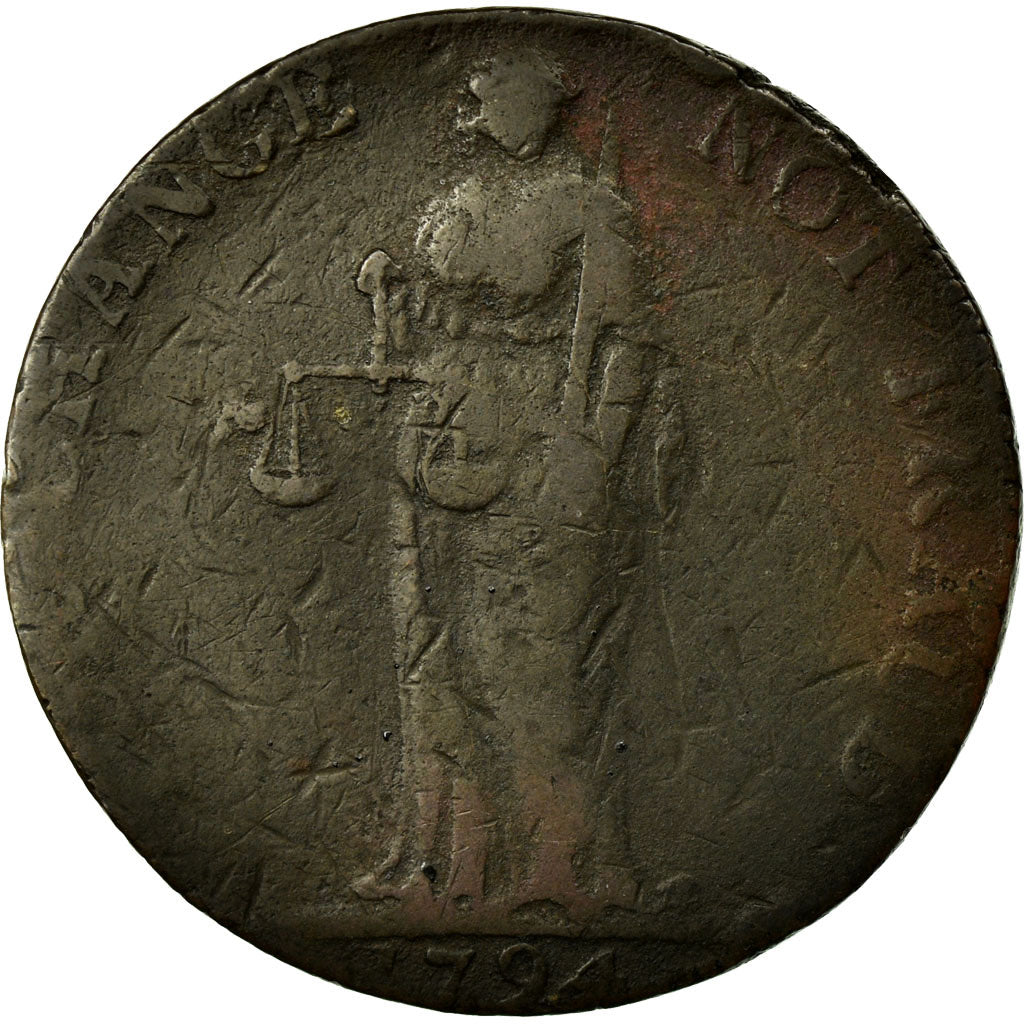 Coin, Great Britain, Herefordshire, Halfpenny Token, 1794, Hereford, VF(20-25)