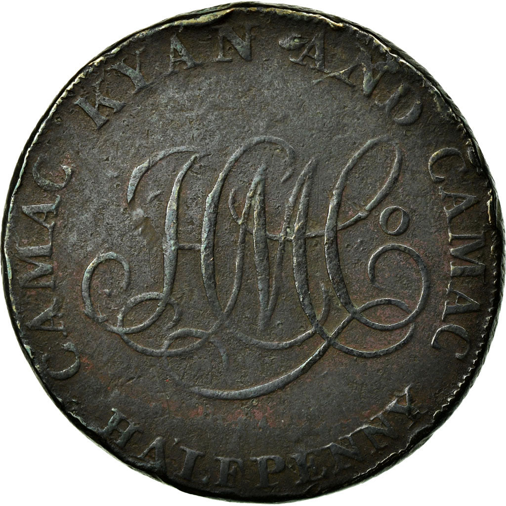 Coin, Ireland, Camac Kyan & Camac, Halfpenny Token, Dublin, Mule, VF(20-25)