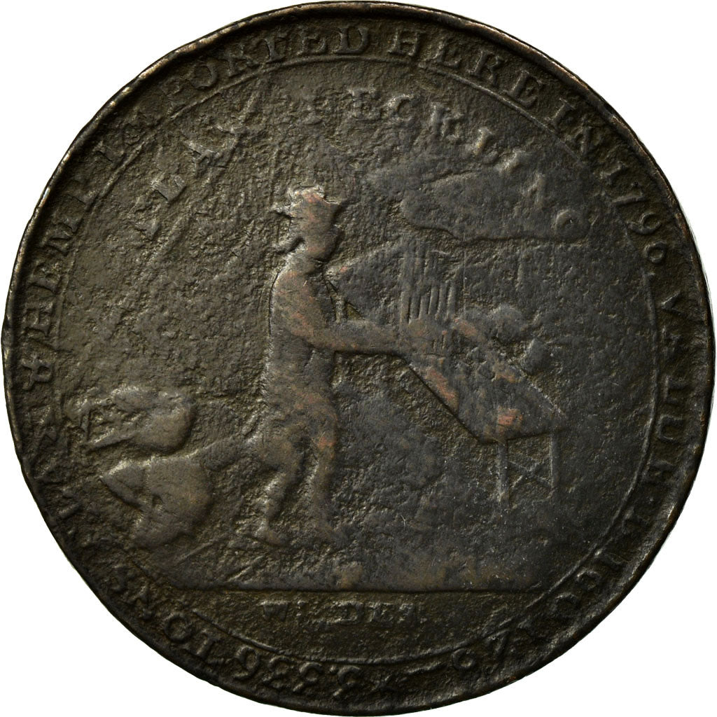 Coin, Scotland, Angusshire, Halfpenny Token, 1797, Dundee, F(12-15), Copper