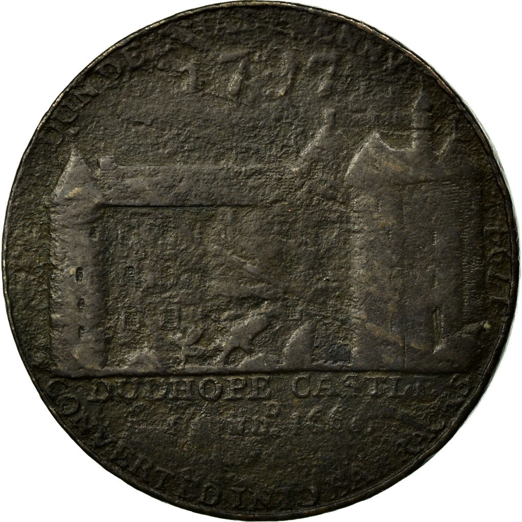 Coin, Scotland, Angusshire, Halfpenny Token, 1797, Dundee, F(12-15), Copper