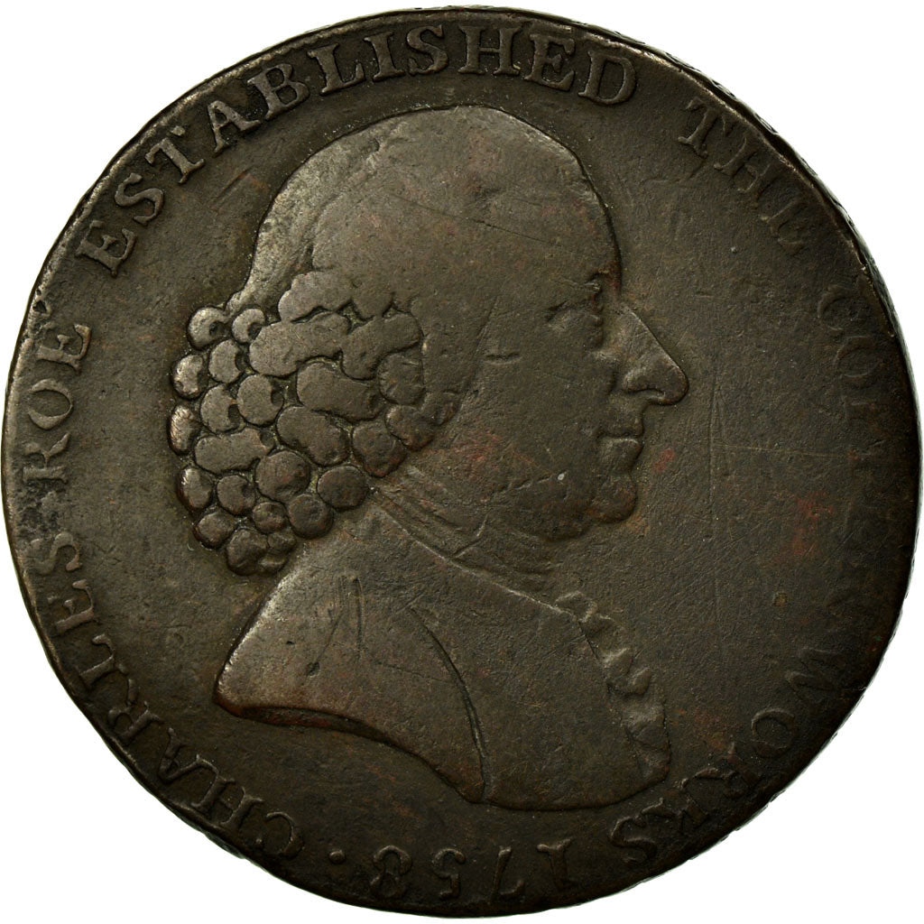 Monnaie, Grande-Bretagne, Cheshire, Halfpenny Token, 1791, Macclesfield, TB