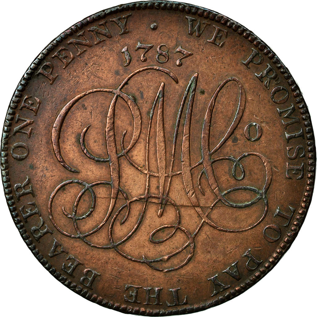 Coin, Great Britain, Wales, Penny Token, 1787, Anglesey, AU(50-53), Copper