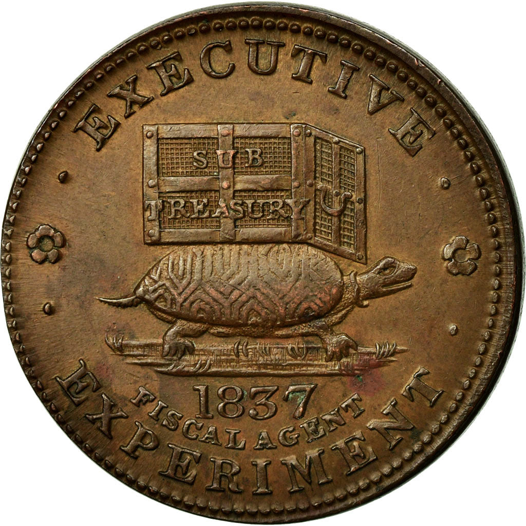 Monnaie, États-Unis, Hard Times Token, 1837, SUP, Cuivre