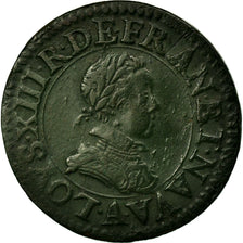 Moneta, Francja, Louis XIII, Double Tournois, 1611, Paris, EF(40-45), Miedź