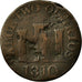 Moneta, Gibraltar, 2 Quartos, 1810, VG(8-10), Miedź, KM:Tn4.2
