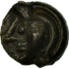 Coin, Bellovaci, Potin aux chevrons, AU(50-53), Potin, Delestrée:535