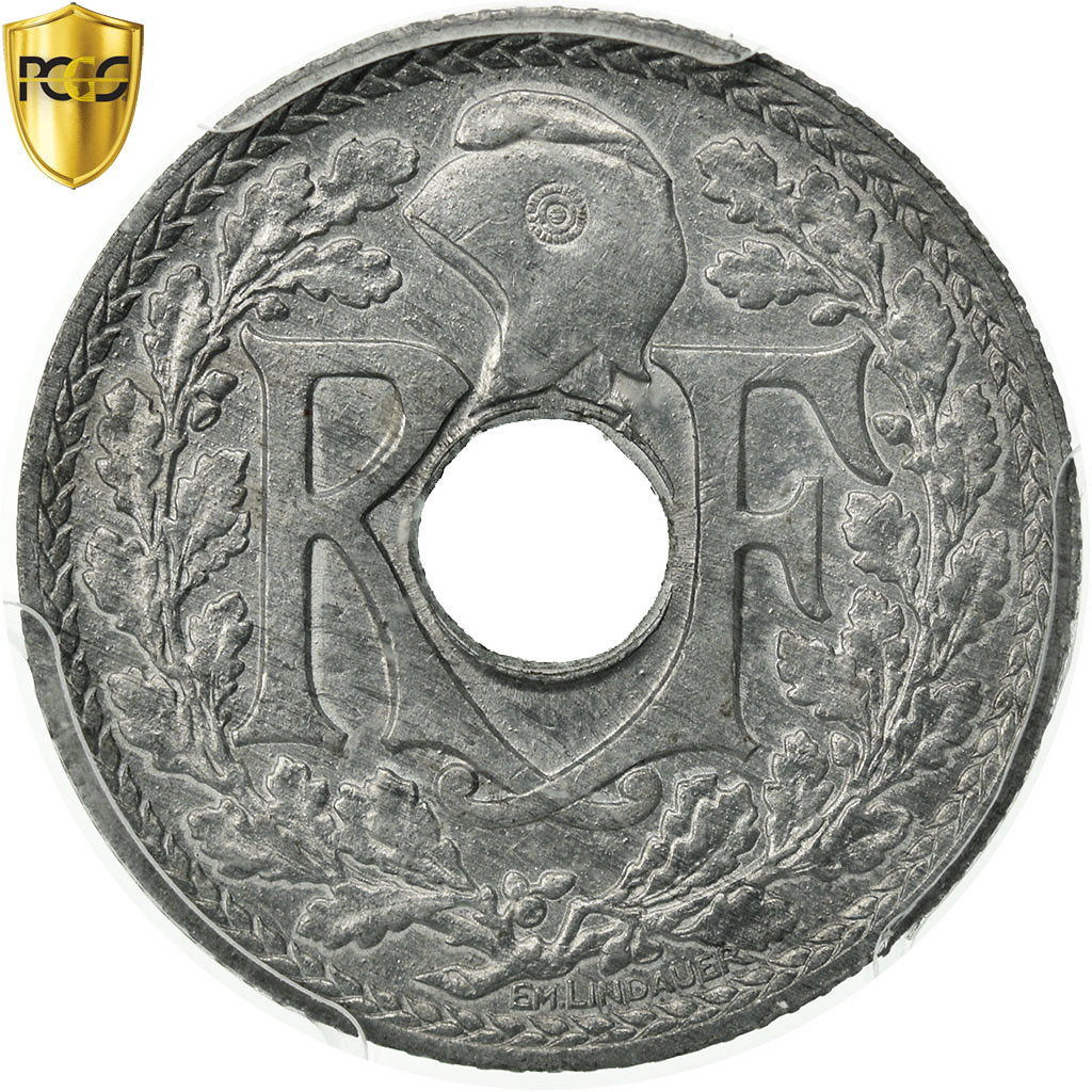 Coin, France, 10 Centimes, 1941, PCGS, MS64, MS(64), Zinc, KM:897, graded