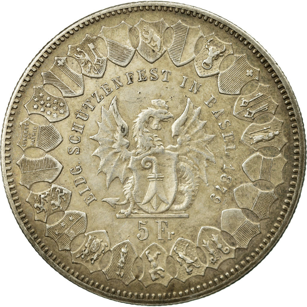 Monnaie, Suisse, 5 Francs, 1879, TTB, Argent, KM:S14