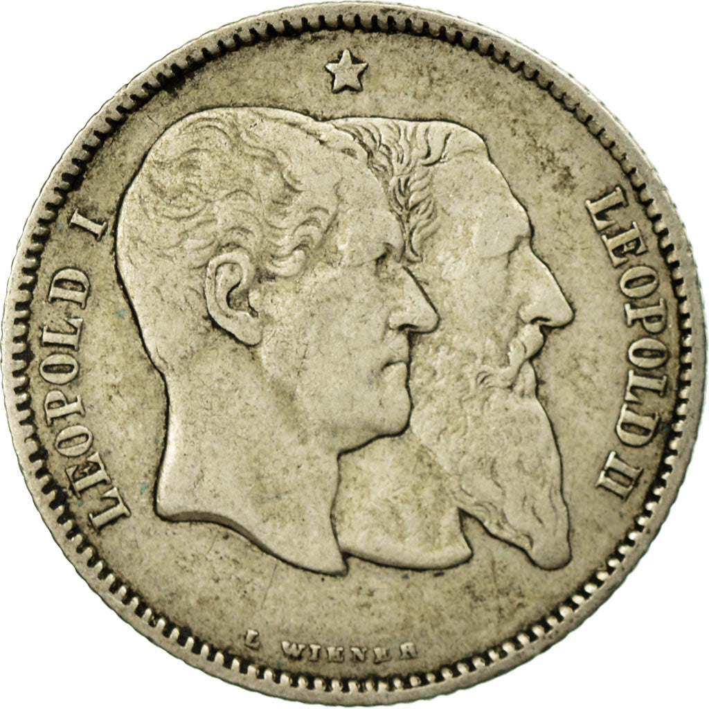Coin, Belgium, Leopold II, Franc, 1880, VF(30-35), Silver, KM:38