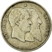 Coin, Belgium, Leopold II, Franc, 1880, VF(30-35), Silver, KM:38