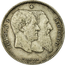Coin, Belgium, Leopold II, Franc, 1880, VF(30-35), Silver, KM:38