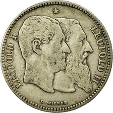 Coin, Belgium, Leopold II, 2 Francs, 2 Frank, 1880, VF(30-35), Silver, KM:39