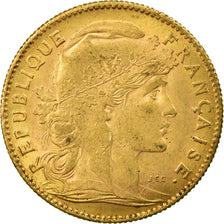 Moneta, Francja, Marianne, 10 Francs, 1910, Paris, AU(50-53), Złoto, KM:846