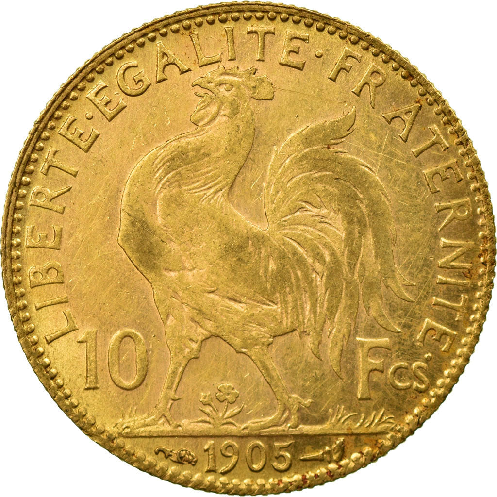 Munten, Frankrijk, Marianne, 10 Francs, 1905, Paris, ZF+, Goud, KM:846