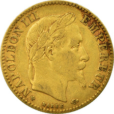 Moneta, Francia, Napoleon III, 10 Francs, 1867, Strasbourg, BB, Oro