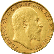 Monnaie, Grande-Bretagne, Edward VII, 1/2 Sovereign, 1903, TTB, Or, KM:804