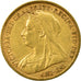 Coin, Great Britain, Victoria, 1/2 Sovereign, 1901, EF(40-45), Gold, KM:784