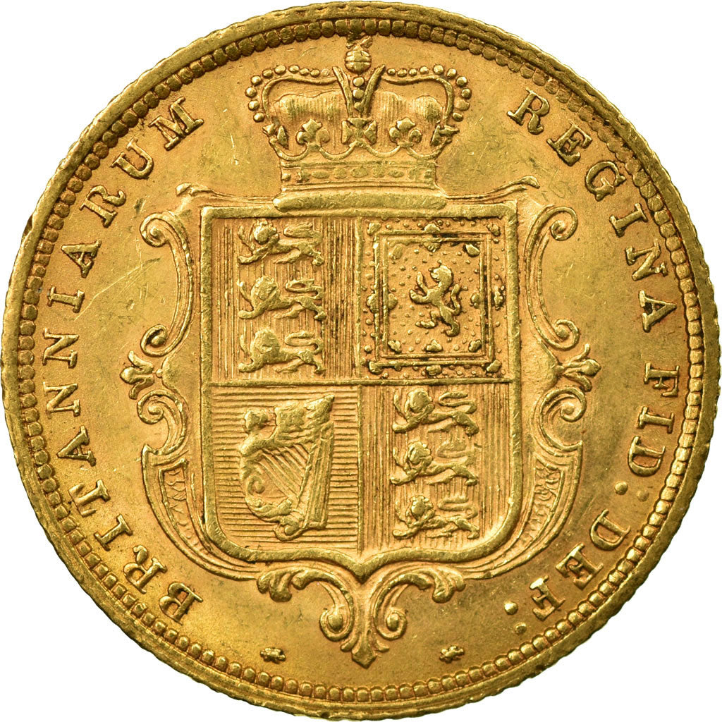 Monnaie, Grande-Bretagne, Victoria, 1/2 Sovereign, 1885, Londres, SUP+, Or