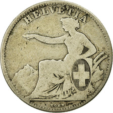 Coin, Switzerland, 2 Francs, 1860, Bern, VF(20-25), Silver, KM:10a