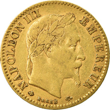 Munten, Frankrijk, Napoleon III, 10 Francs, 1865, Paris, FR+, Goud, KM:800.1