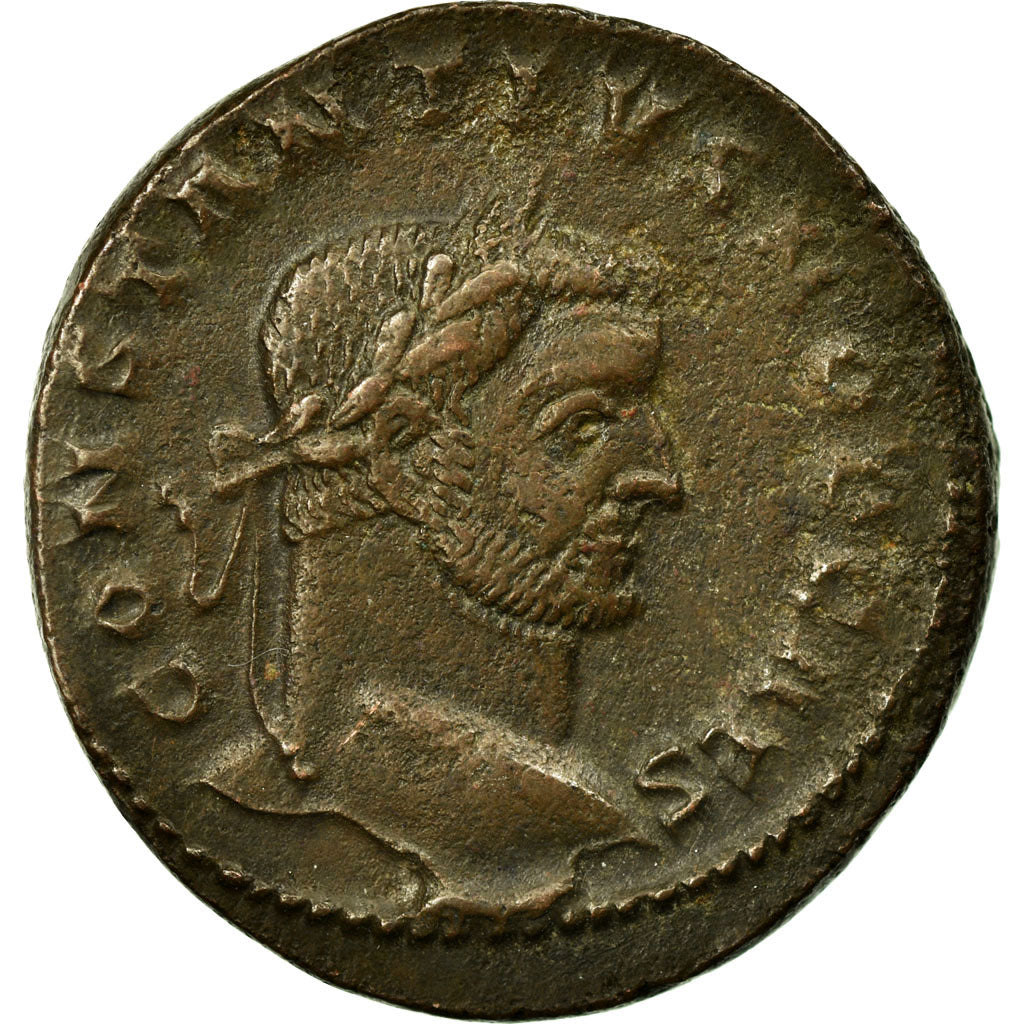 Moneta, Constantius I, Follis, 296-297, Trier, BB, Bronzo, RIC:213a