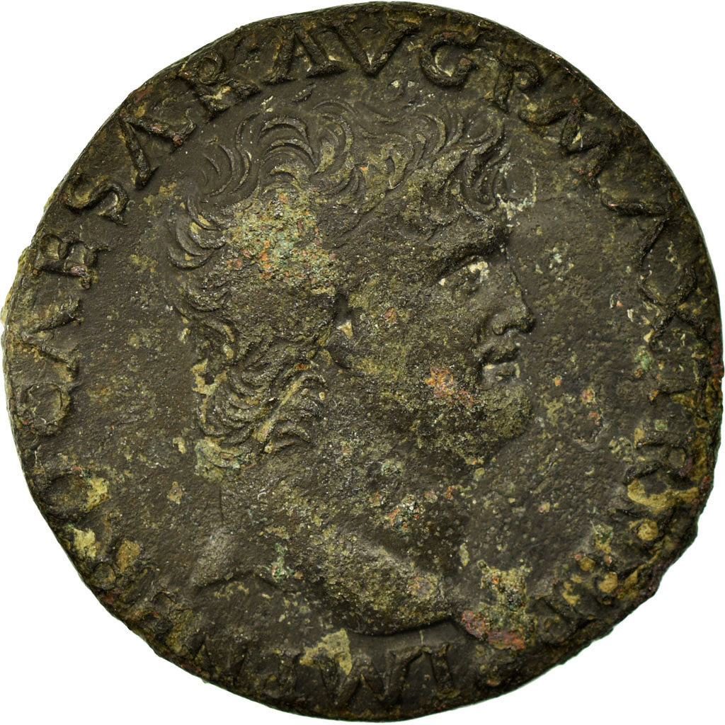 Coin, Nero, As, 66, Lyon - Lugdunum, EF(40-45), Copper, RIC:605