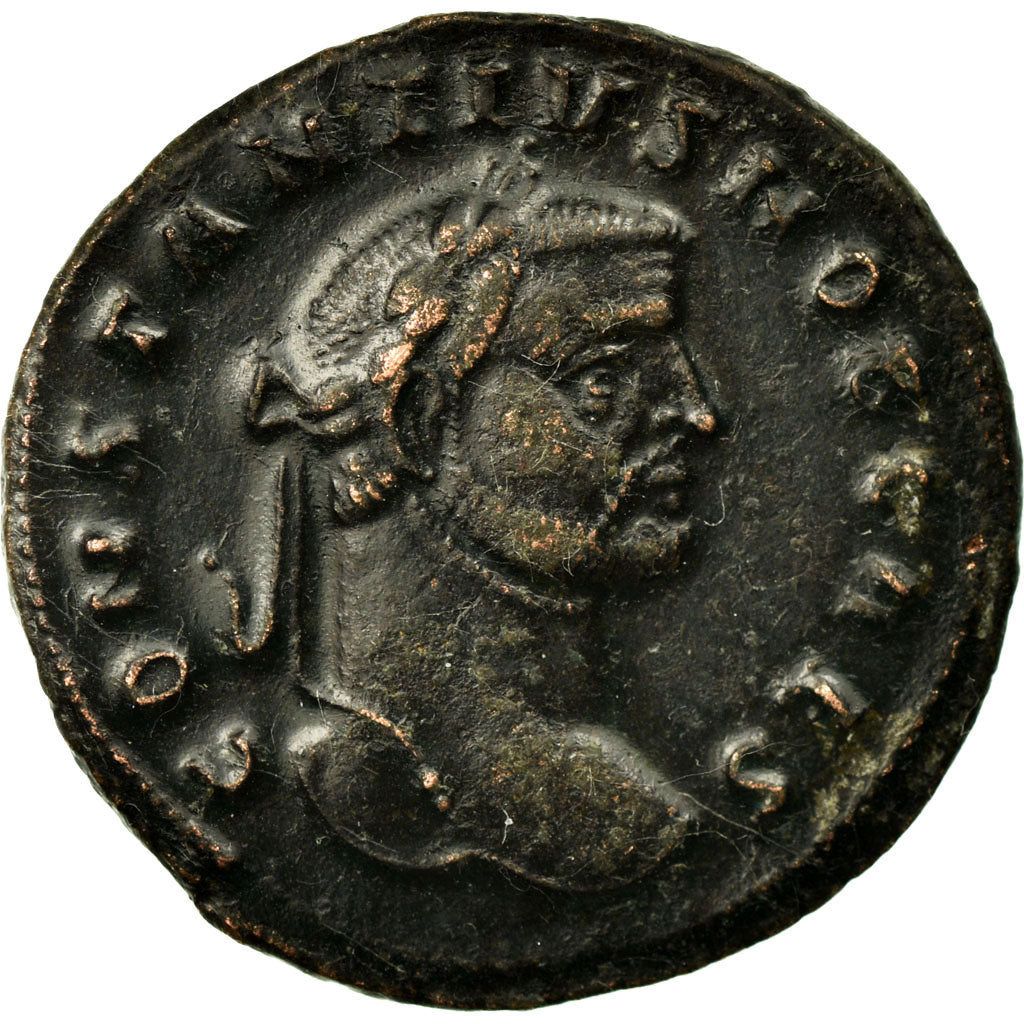Coin, Constantius I, Follis, AD 298, Lyon - Lugdunum, EF(40-45), Bronze, RIC:53a