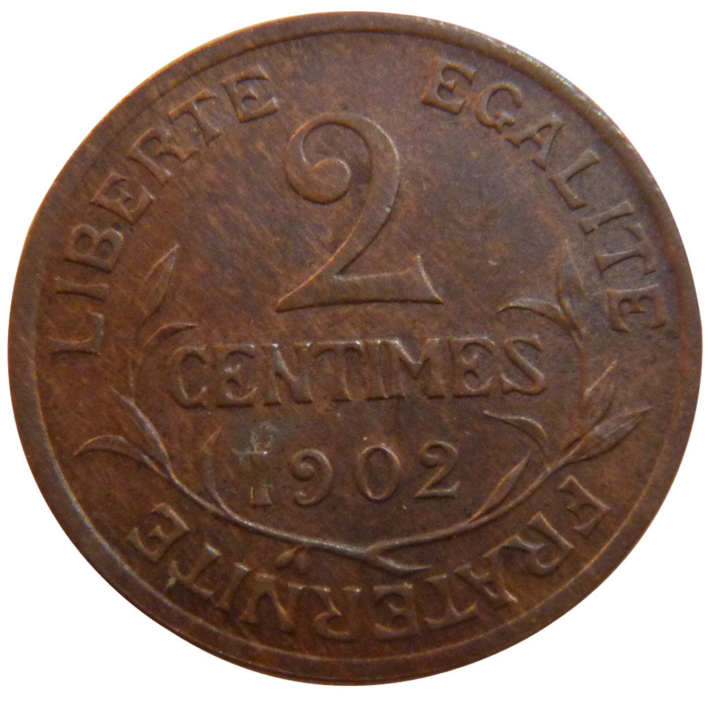 Francia, Dupuis, 2 Centimes, 1902, Paris, SPL-, Bronzo, KM:841, Gadoury:107