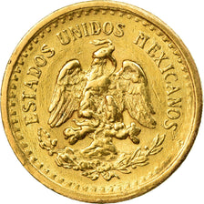 Munten, Mexico, 2-1/2 Pesos, 1945, Mexico City, ZF+, Goud, KM:463