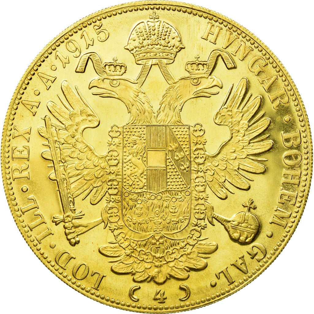 Monnaie, Autriche, Franz Joseph I, 4 Ducat, 1915, Vienne, Refrappe officielle