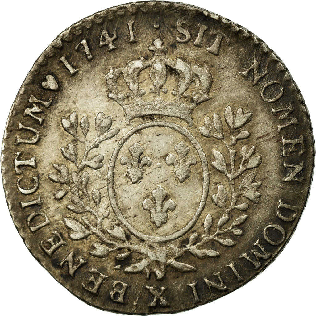 Monnaie, France, Louis XV, 1/10 Écu au bandeau, 1741, Amiens, TTB+, Argent