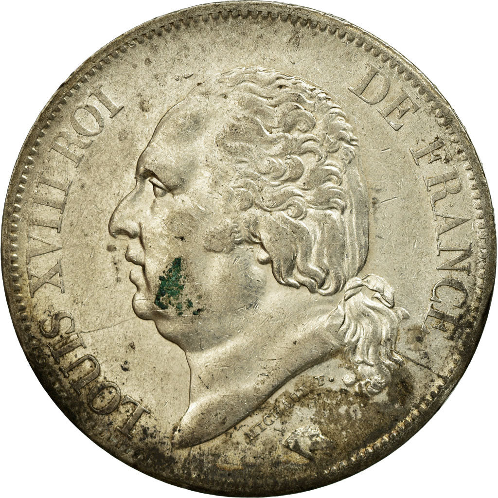 Coin, France, Louis XVIII, 5 Francs, 1817, Lille, AU(50-53), Silver, KM:711.13