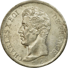 Coin, France, Charles X, 5 Francs, 1825, Lille, MS(60-62), Silver, KM:720.13
