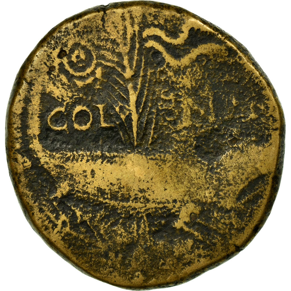Monnaie, Auguste, Dupondius, 10-14 AD, Nîmes, TB, Bronze, RIC:160