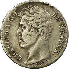 Munten, Frankrijk, Charles X, 1/2 Franc, 1829, Rouen, FR+, Zilver, Gadoury:402