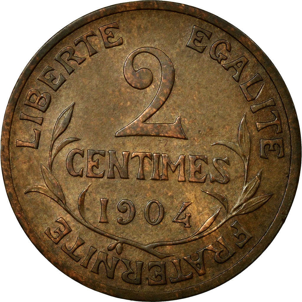 Coin, France, Dupuis, 2 Centimes, 1904, MS(60-62), Bronze, Gadoury:107