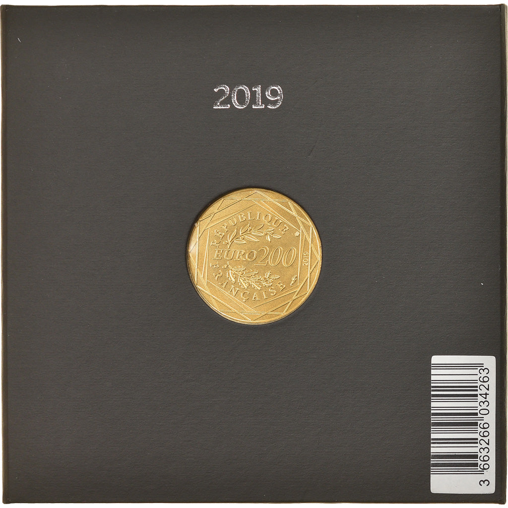 France, 200 Euro, Pièce d'Histoire, 2019, Paris, MS(65-70), Gold