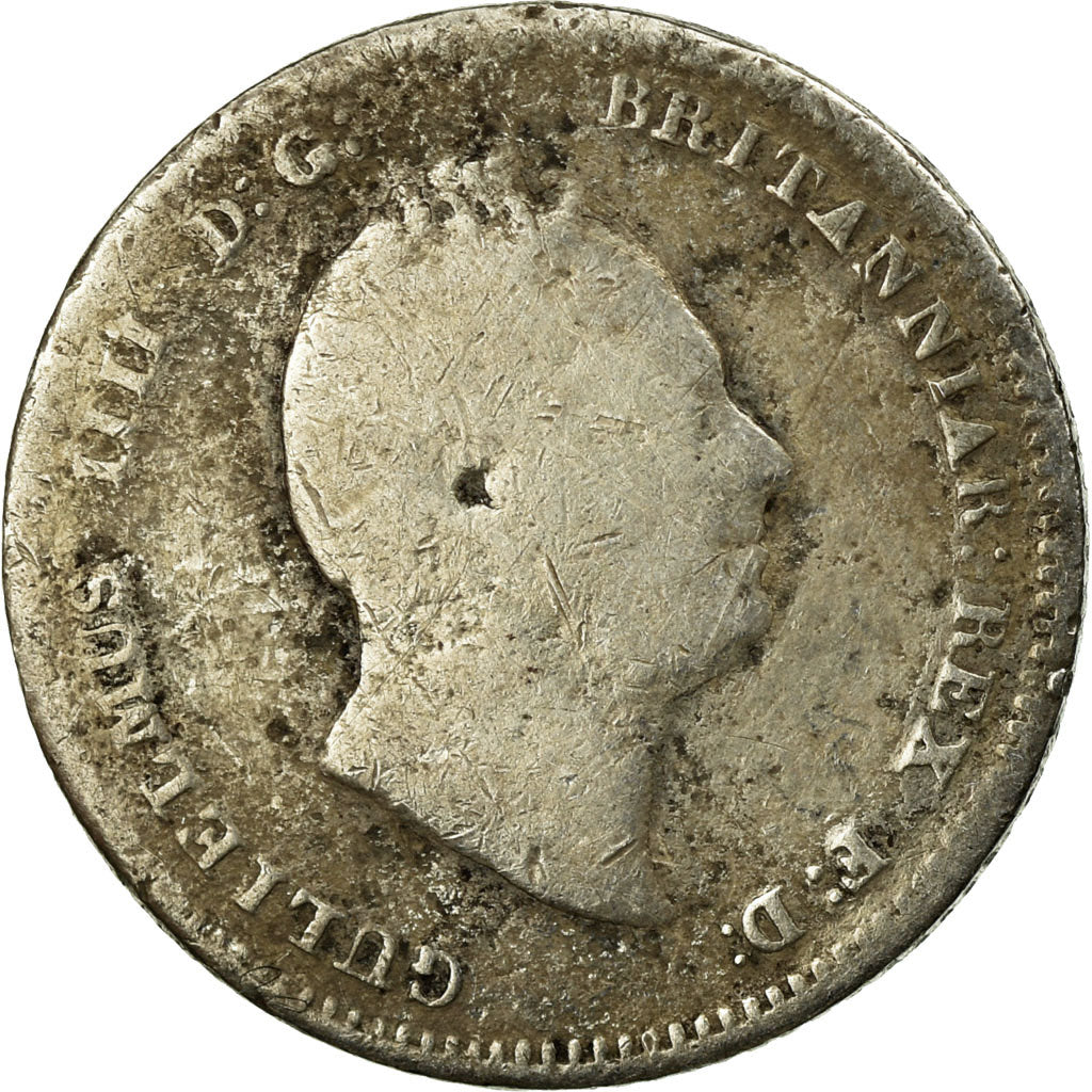 Coin, Great Britain, William IV, 4 Pence, Groat, 1837, F(12-15), Silver, KM:711