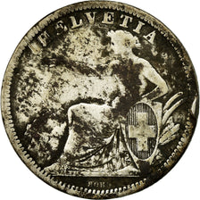 Coin, Switzerland, Franc, 1861, Bern, F(12-15), Silver, KM:9a